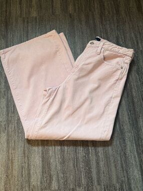 GAP pink wide leg jeans